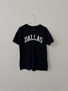 Dallas Graphic Tee Black Short Sleeve T Shirt Size Medium